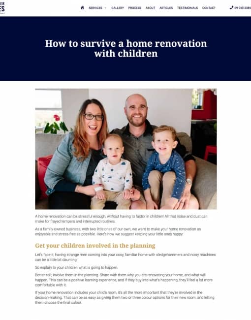 Blog article - home renovation
