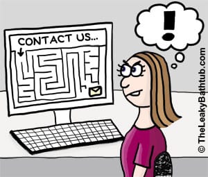 It's vital that a website's Contact Us page makes it easy for prospects to contact you.