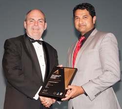 My client, Sanjesh Lal (right) of Keola Homes, receiving his Commercial Project Award.
