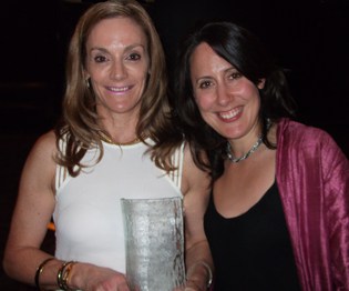 Cornelia Luethi (right) with Ruby Francis of Rubywaxx, who won an Excellence in Retail Award with Cornelia's award entry writing work.