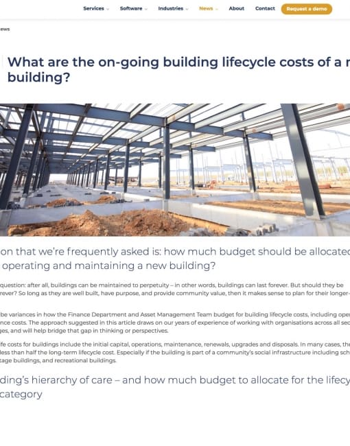 Blog article - building lifecycle costs