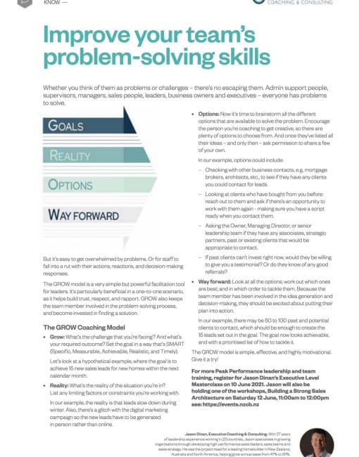 Article: improve your team's problem-solving skills