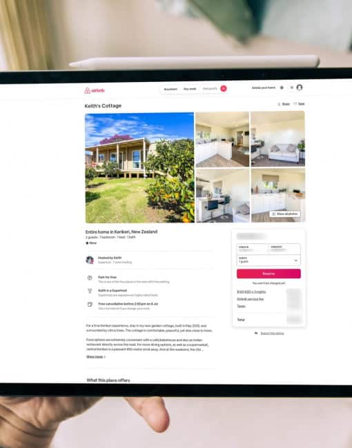 Keith's Cottage AirBnB mockup