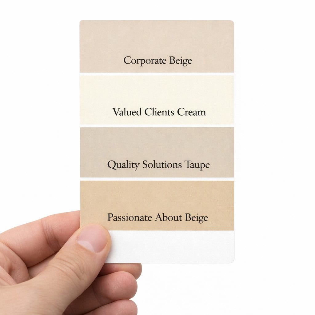 beige website content