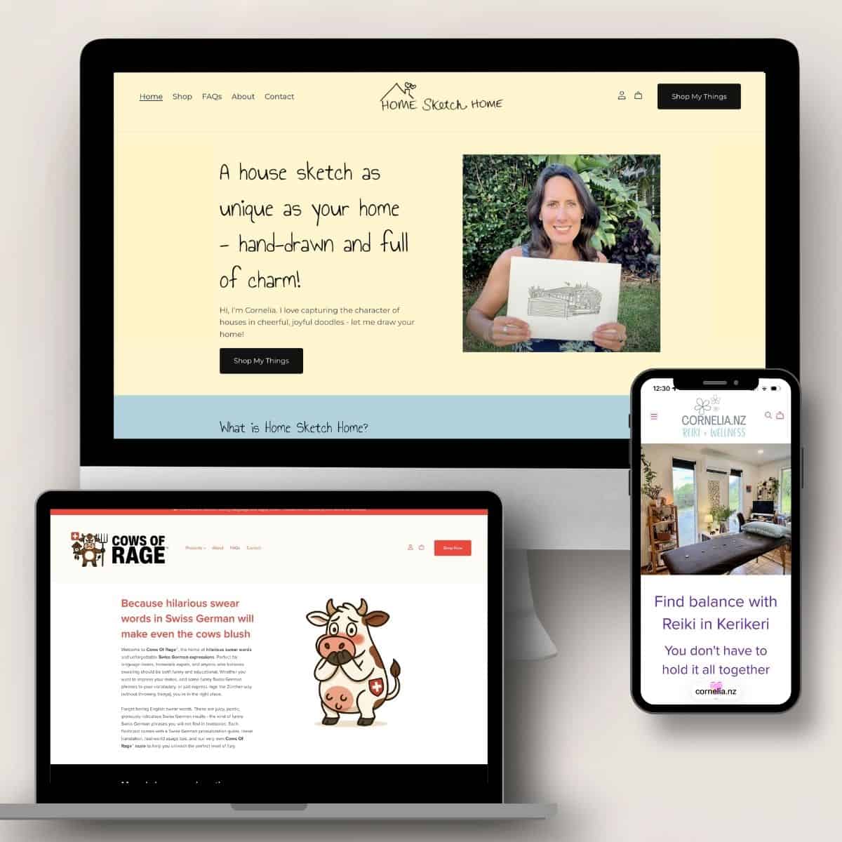 Simple website design by Words By Cornelia