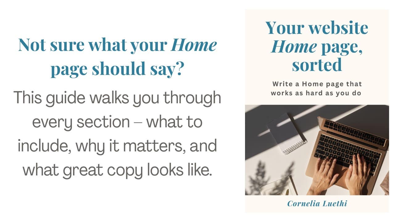 Not sure what your website Home page should say?